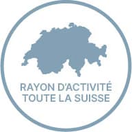 Rayon d'activité dans toute la Suisse