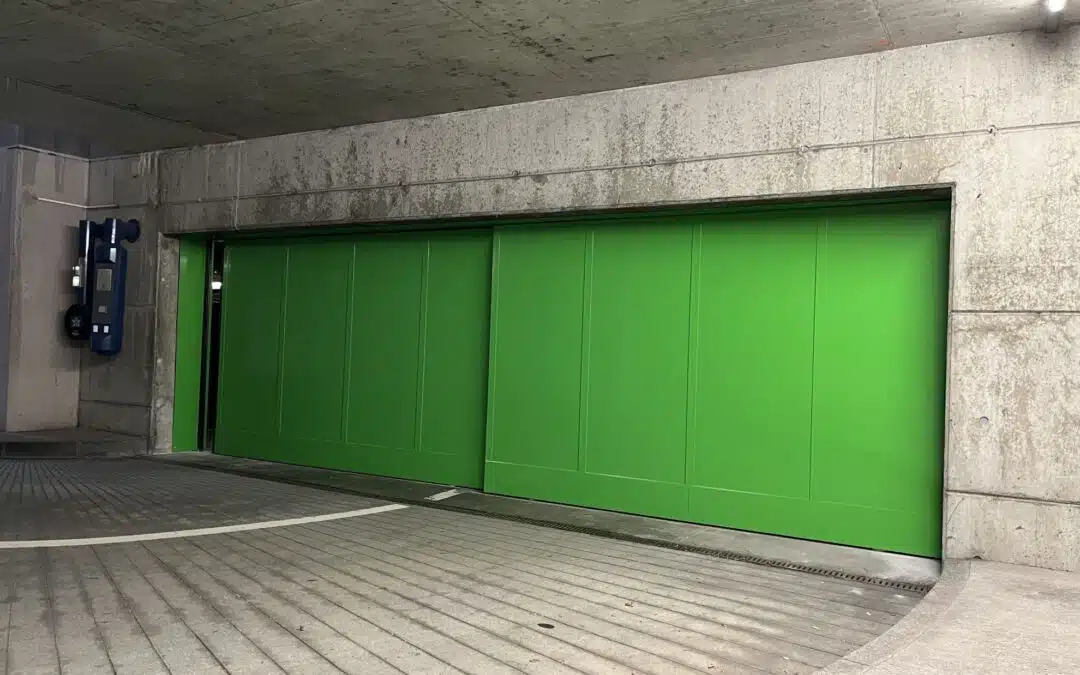 Teleskopische Schiebetüre für den Flughafen Genf